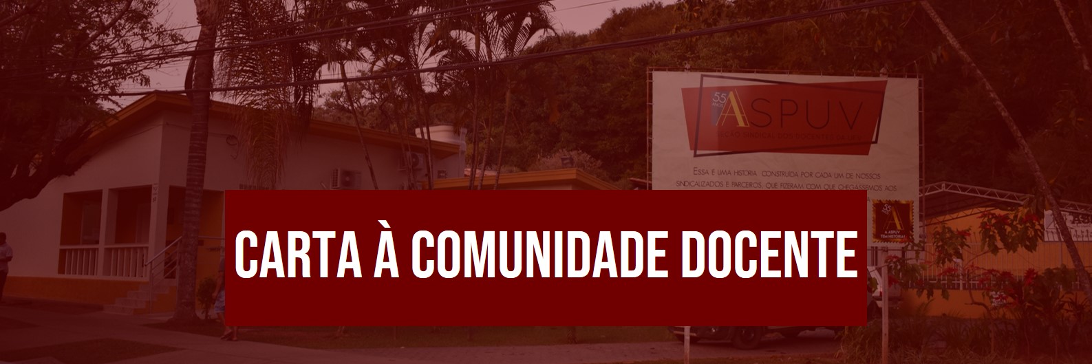 Carta da diretoria da ASPUV à comunidade docente da UFV