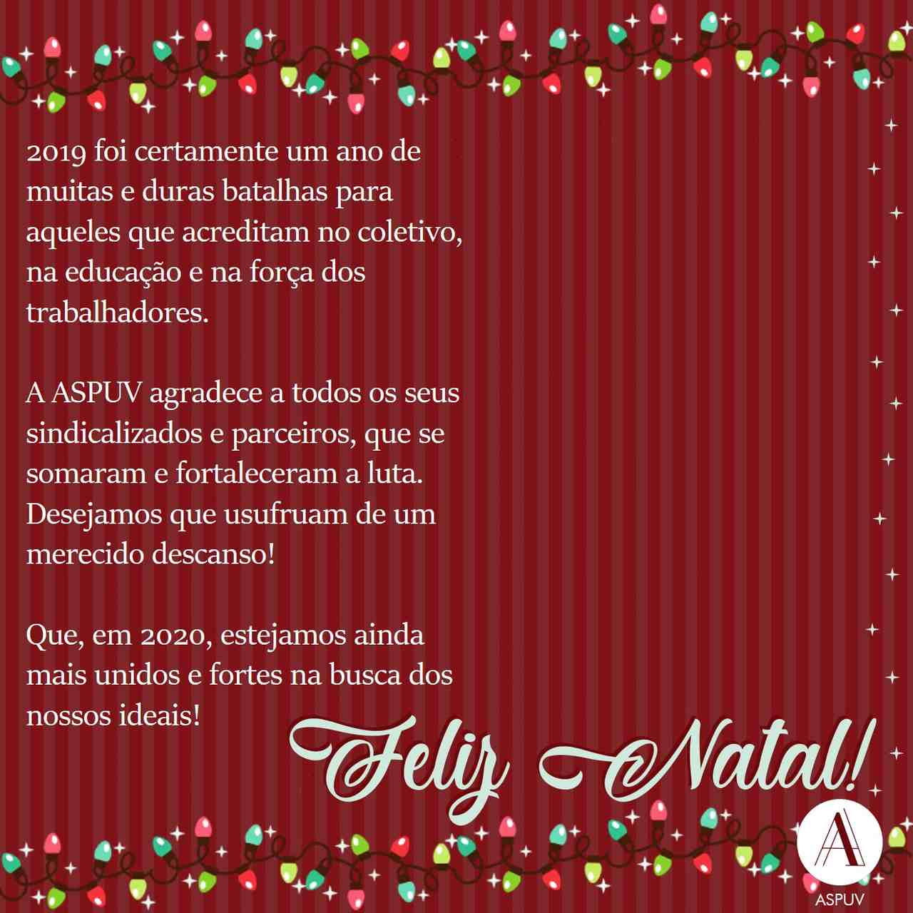 ASPUV deseja um feliz Natal | Aspuv ASPUV deseja um feliz Natal | Aspuv