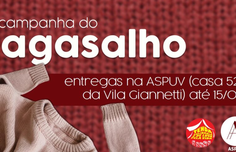 ASPUV volta a receber doações em campanha do agasalho