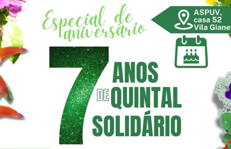 Quintal Solidário tem edição especial de aniversário nesta quarta (27)