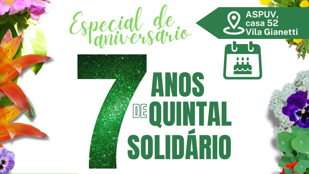 Quintal Solidário tem edição especial de aniversário nesta quarta (27)