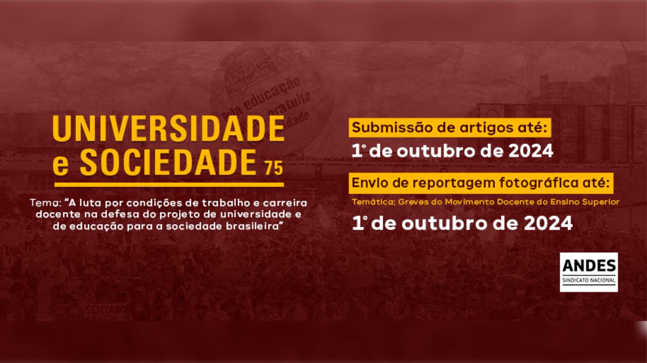 ANDES-SN abre chamada para artigos sobre luta por condições de trabalho e carreira docente