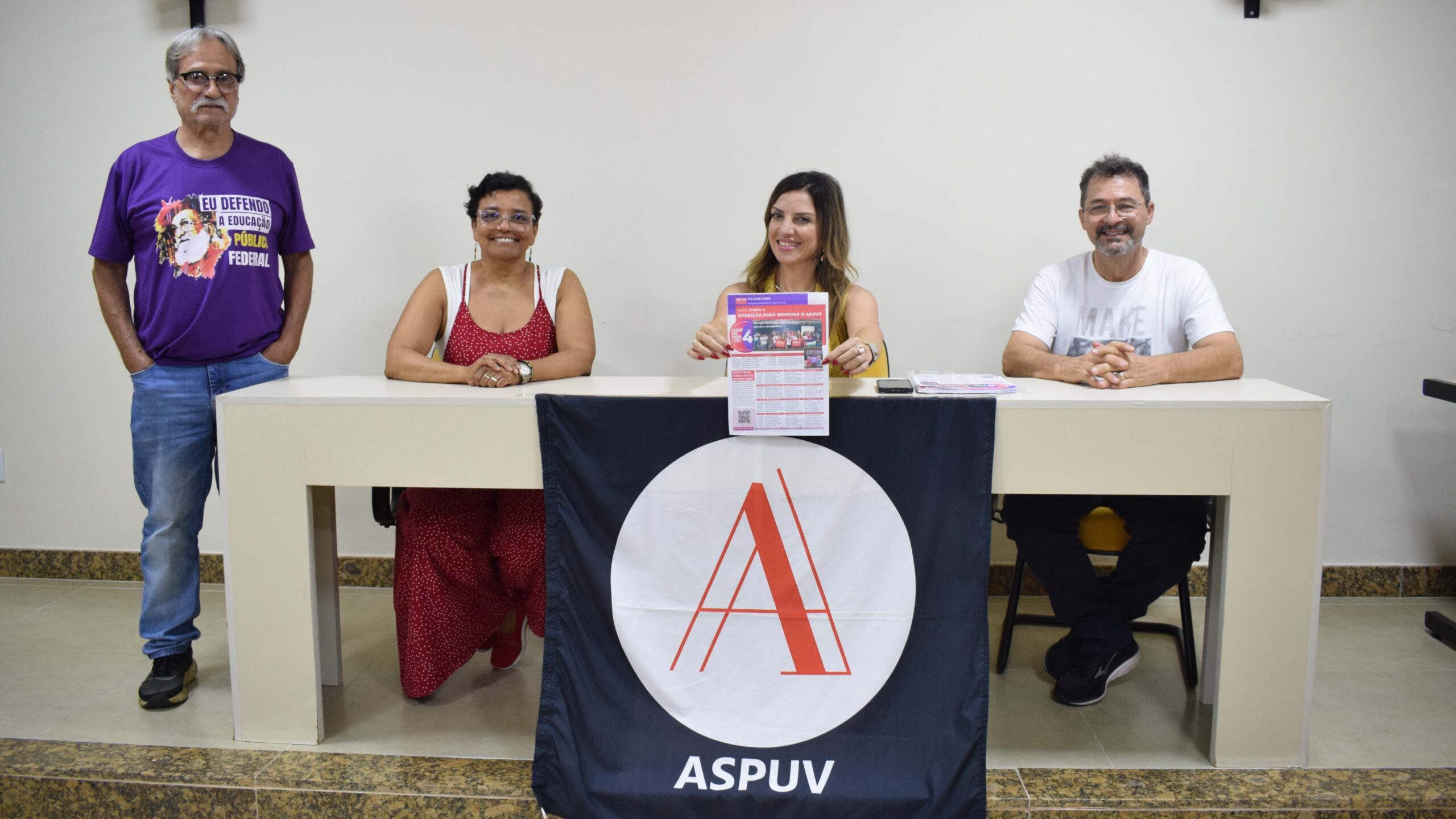 CEL da ASPUV recebe representante da Chapa 4, candidata à Diretoria do ANDES-SN
