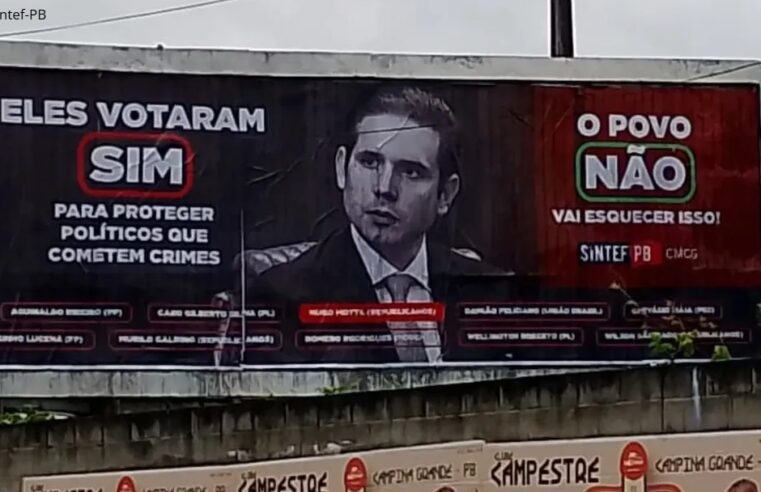 Hugo Motta tenta censurar outdoors de sindicato da educação federal da Paraíba