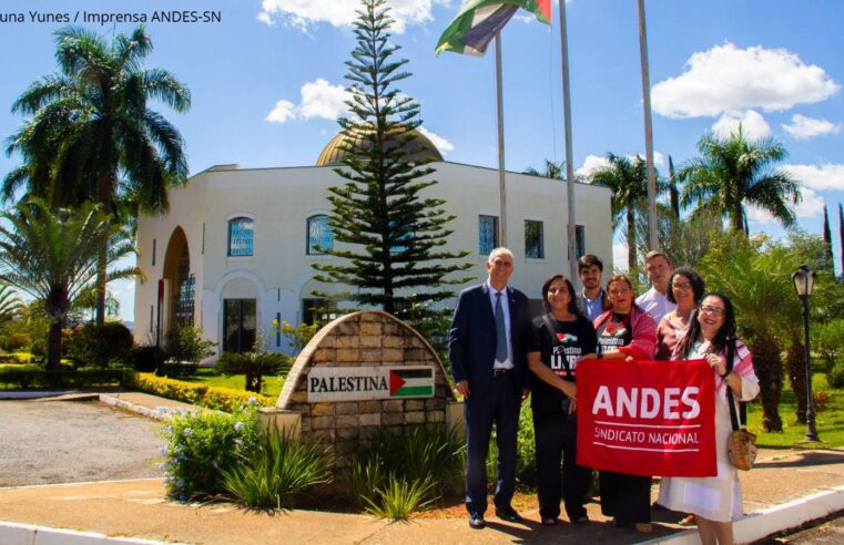 ANDES-SN visita a Embaixada da Palestina e reforça solidariedade